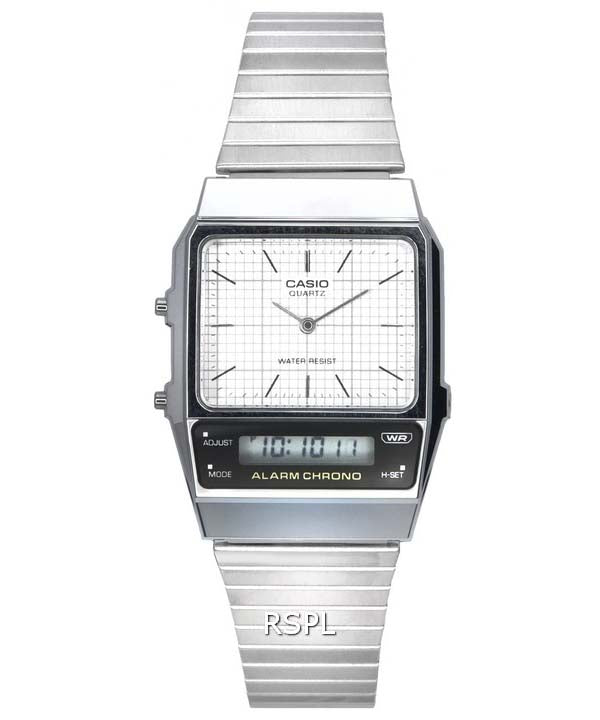 Casio Vintage Analog Digital White Dial Quartz AQ-800E-7A AQ800E-7 Unisex Watch