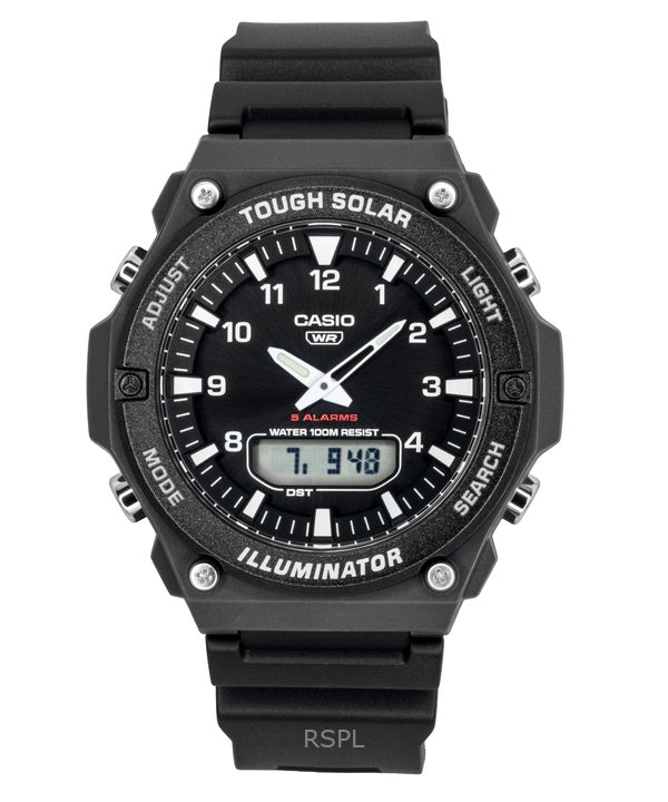 Casio G-Shock Analog Digital Resin Strap Black Dial Solar AQ-S820W-1AV 100M Men's Watch