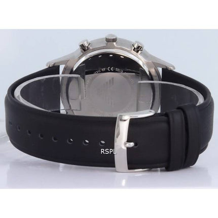Emporio Armani Chronograph Leather Black Dial Quartz AR11431 Mens Watch