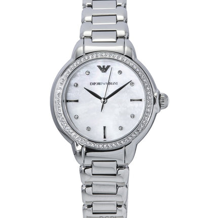 Emporio Armani Stainless Steel Mother Of Pearl Dial Quartz AR11596 Women's Watch