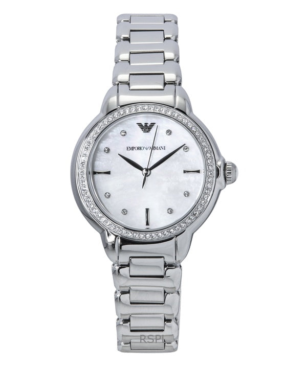 Emporio Armani Stainless Steel Mother Of Pearl Dial Quartz AR11596 Women's Watch