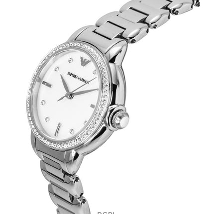 Emporio Armani Stainless Steel Mother Of Pearl Dial Quartz AR11596 Women's Watch