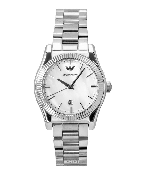 Emporio Armani Stainless Steel Mother Of Pearl Dial Quartz AR11723 Women's Watch