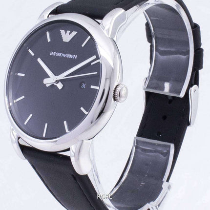 Emporio Armani Classic Black Dial Black Leather AR1692 Mens Watch