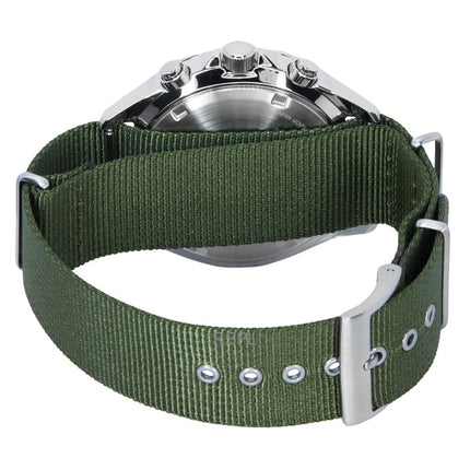 Citizen Eco-Drive Nylon Strap Green Dial Eco-Drive AT2500-19W 100M Men's Watch