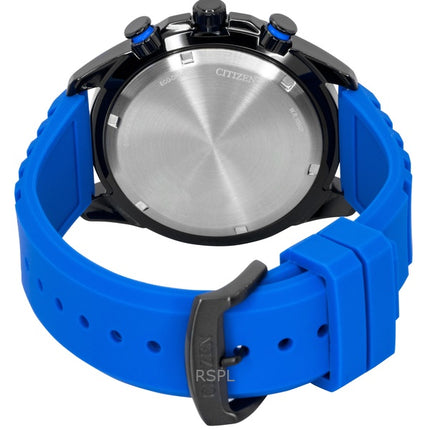 Citizen Brycen Chronograph Silicone Strap Black Dial Eco-Drive AT2586-05E 100M Men's Watch