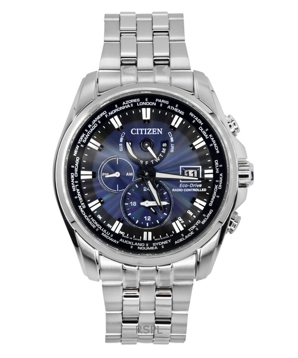 Citizen Eco-Drive Radio-Controlled Stainless Steel Blue Dial Diver's AT9031-52L 200M Men's Watch