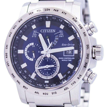 Citizen Eco-Drive Atomic Radio Controlled World Time AT9070-51L Men's Watch