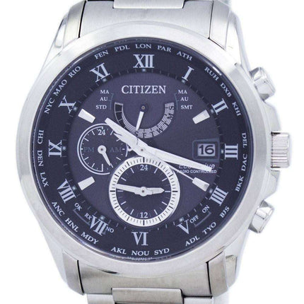 Citizen Eco-Drive Radio Controlled Perpetual Calendar World Time AT9080-57E Men's Watch