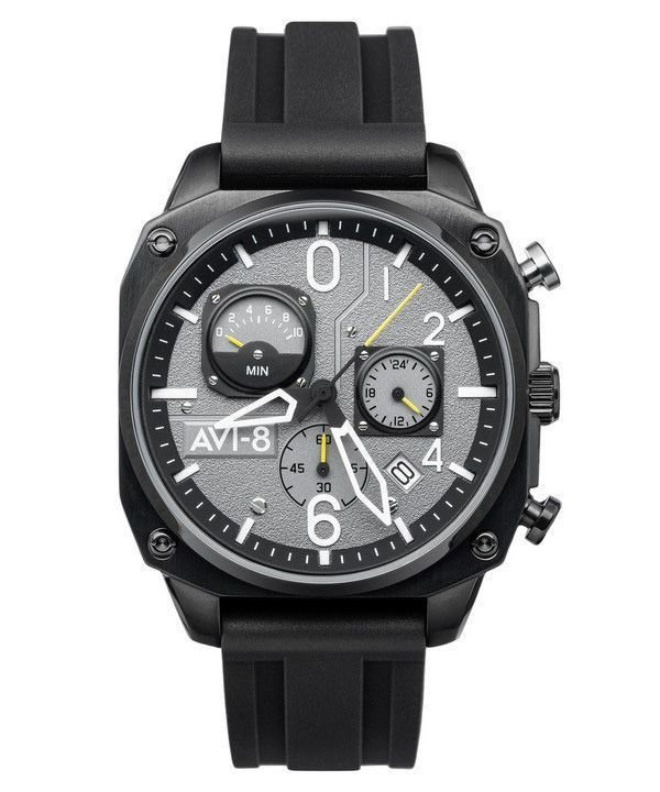 AVI-8 Hawker Hunter Retrograde Chronograph Tactical Black Rubber