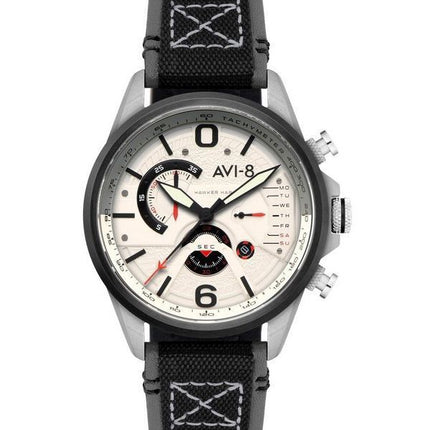 AVI-8 Hawker Harrier Dual Retrograde Chronograph Ivory White Dial Quartz AV-4056-07 Mens Watch