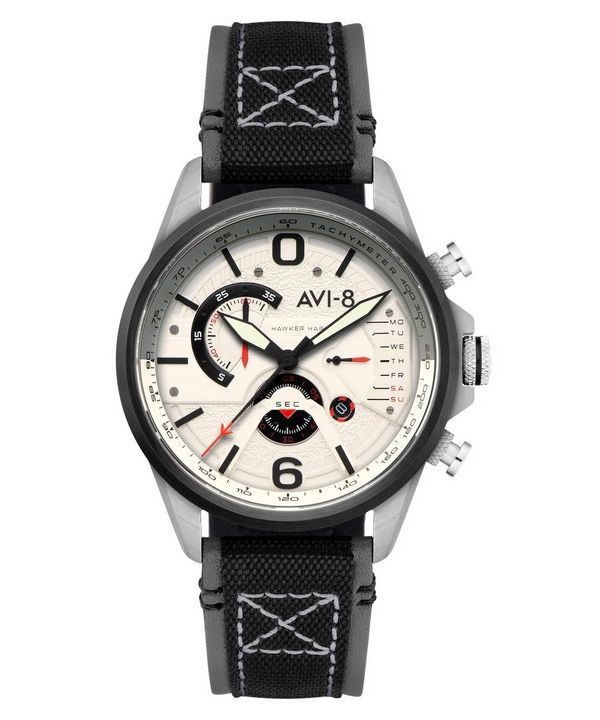 AVI-8 Hawker Harrier Dual Retrograde Chronograph Ivory White Dial Quartz AV-4056-07 Mens Watch