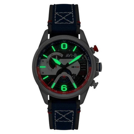 AVI-8 Hawker Harrier Dual Retrograde Chronograph Admiral Black Steel Black Dial Quartz AV-4056-09 Mens Watch