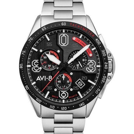 AVI-8 P-51 Mustang Legion Blakeslee Pilot Chronograph Black Dial Quartz AV-4077-11 Mens Watch