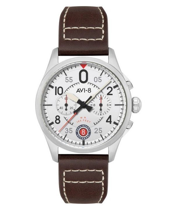 AVI-8 Spitfire Lock Chronograph Aircraft White Dial Quartz AV-4089-05 Mens Watch