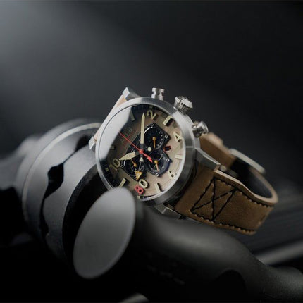 AVI-8 Dambuster 617 Squadron 80th Anniversary Dual Time Chronograph Limited Edition Camo Quartz AV-4107-02 Men's Watch