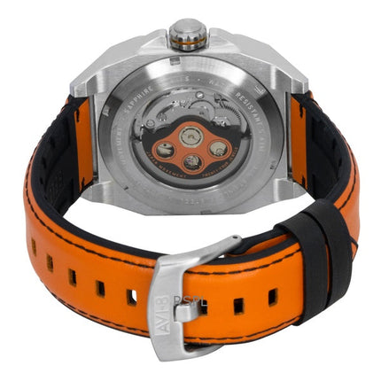 AVI-8 Bell X-1 Machbuster Leather Strap Graphite Black Dial Automatic AV-4115-01 Men's Watch