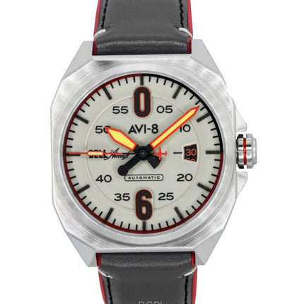 AVI-8 Bell X-1 Machbuster Desert Khaki Leather Strap Light Grey Dial Automatic AV-4115-07 Men's Watch