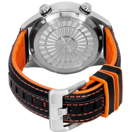 AVI-8 Hawker Harrier HUD Rubber And Leather Strap Gradient Orange Dial Automatic AV-4117-03 Men's Watch