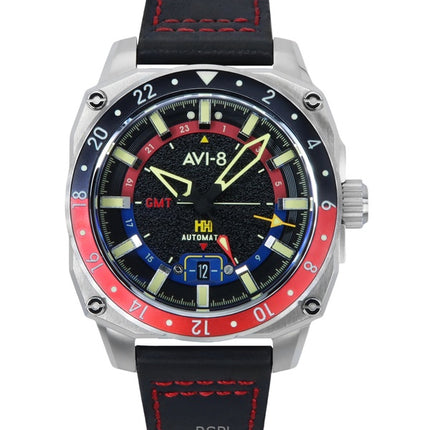 AVI-8 Hawker Hunter Atlas GMT Devil Black Dial Automatic AV-4122-01 Men's Watch