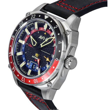 AVI-8 Hawker Hunter Atlas GMT Devil Black Dial Automatic AV-4122-01 Men's Watch