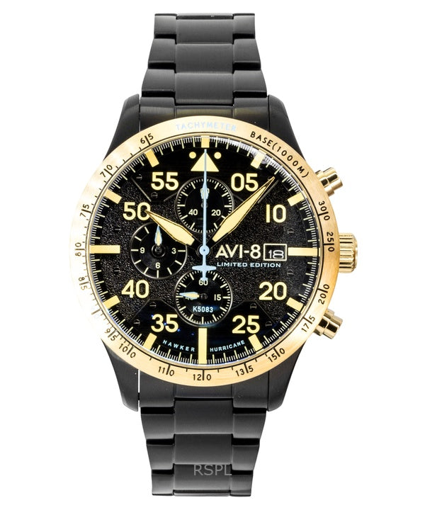 AVI-8 Hawker Hurricane Chronograph 90th Anniversary Limited Edition Altitude Black Dial Quartz AV-4130-55 Men's Watch