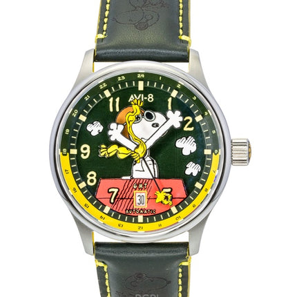 AVI-8 Hawker Hurricane Kent GMT Limited Edition Winter Green And Red Dial Automatic AV-4136-04 Men's Watch