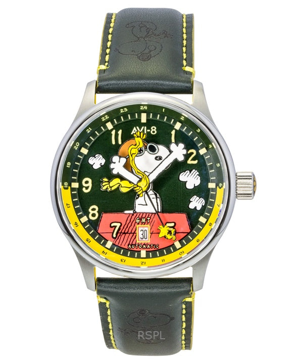 AVI-8 Hawker Hurricane Kent GMT Limited Edition Winter Green And Red Dial Automatic AV-4136-04 Men's Watch