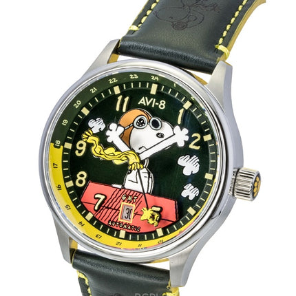 AVI-8 Hawker Hurricane Kent GMT Limited Edition Winter Green And Red Dial Automatic AV-4136-04 Men's Watch