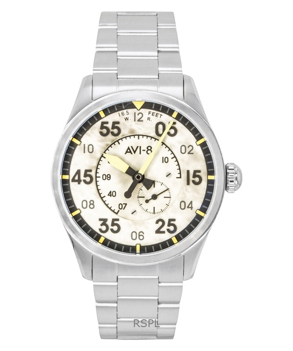 AVI-8 Spitfire Type 300 Pilot Panel Stainless Steel Cream Dial Automatic AV-4147-33 Men's Watch