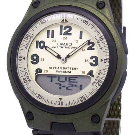 Casio Analog Digital Telememo Illuminator AW-80V-3BVDF AW-80V-3BV Mens Watch