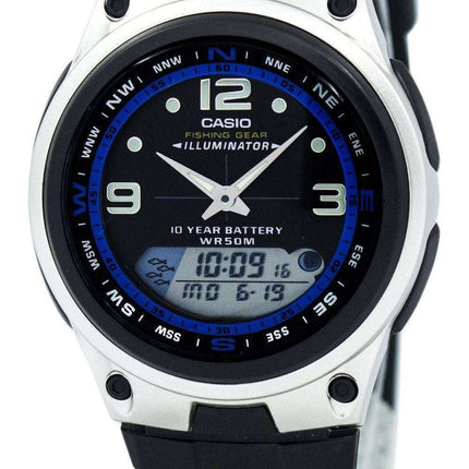 Casio Analog Digital Out Gear Fishing Illuminator AW-82-1AVDF AW-82-1AV Mens Watch