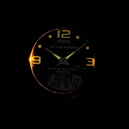 Casio Analog Digital Out Gear Fishing Illuminator AW-82-1AVDF AW-82-1AV Mens Watch