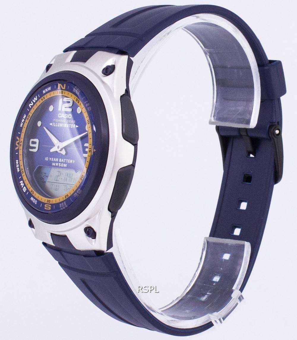 Casio Analog Digital Out Gear Fishing Illuminator AW-82-2AVDF AW