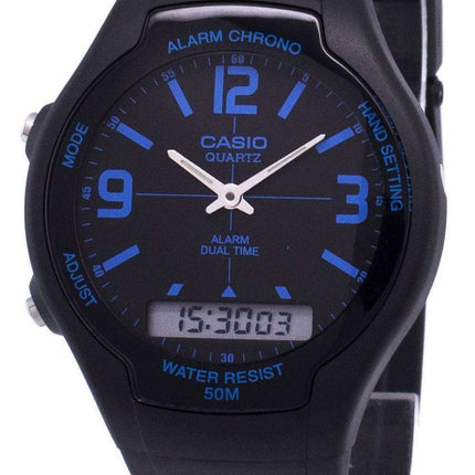 Casio Analog Digital Dual Time AW-90H-2BVDF AW-90H-2BV Mens Watch