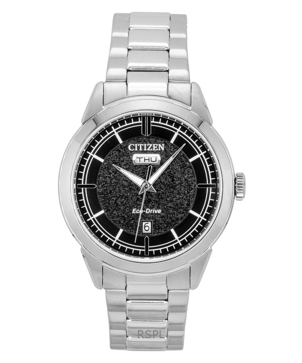 Citizen Eco-Drive Stainless Steel Black Dial AW0151-85E 100M Men's Watch