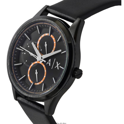 Armani Exchange Leather Strap Multifunction Black Dial Quartz AX1886 Men's Watch