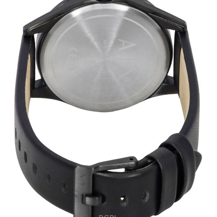 Armani Exchange Leather Strap Multifunction Black Dial Quartz AX1886 Men's Watch