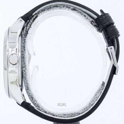 Armani Exchange Black Dial Leather Strap AX2101 Mens Watch