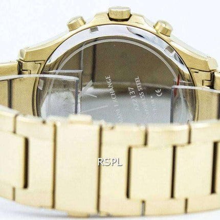 Armani Exchange Quartz Gold-Tone Chronograph Black Dial AX2137 Mens Watch