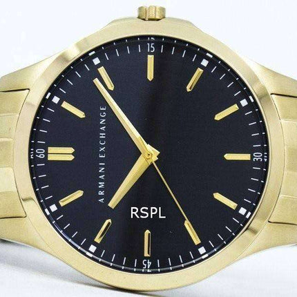 Armani Exchange Quartz Black Dial Gold Tone Stainless Steel AX2145 Mens Watch