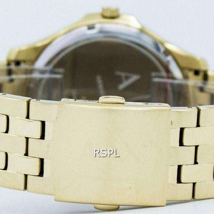 Armani Exchange Quartz Black Dial Gold Tone Stainless Steel AX2145 Mens Watch