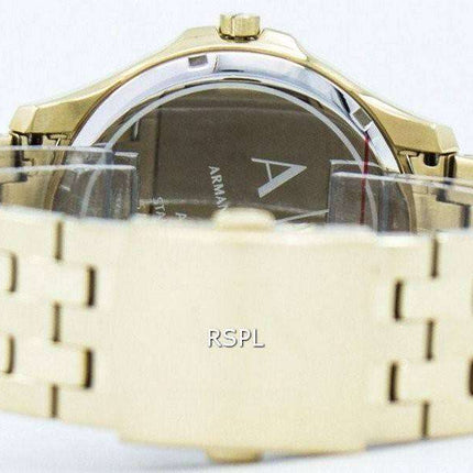 Armani Exchange Quartz Black Dial Gold Tone Stainless Steel AX2145 Mens Watch