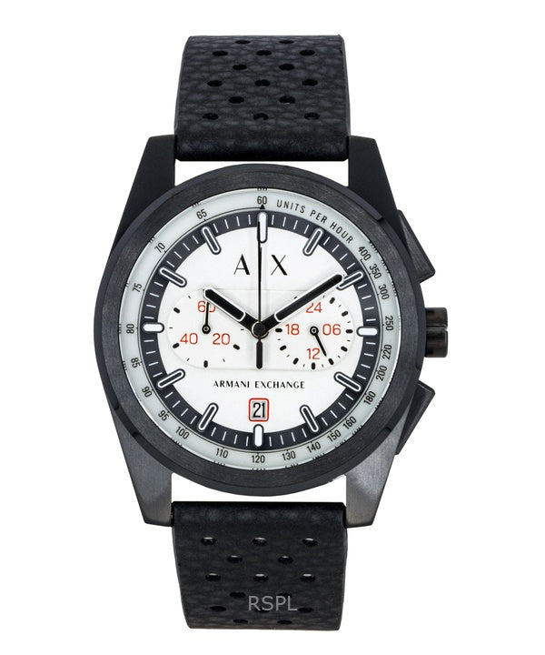 Armani Exchange Chronograph Rubber Strap Grey Dial Quartz AX2865 Men's Watch