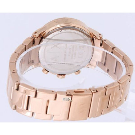 Armani Exchange Chronograph Rose Gold Tone Dial Quartz AX4326 Womens Watch