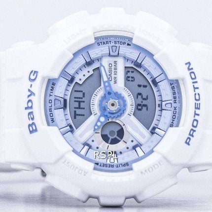 Casio Baby-G Shock Resistant World Time Analog Digital BA-110BE-7A Women's Watch
