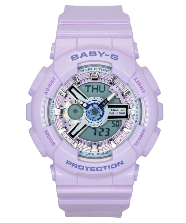 Casio Baby-G Analog Digital Resin Strap Purple Dial Quartz BA-110MC-6A 100M Women's Watch