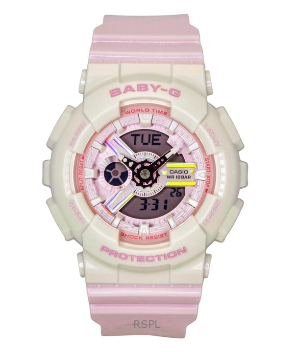 Casio Baby-G Analog Digital Resin Strap Pink Dial Quartz BA-110PD-4A 100M Women's Watch