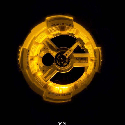 Casio Baby-G Shock Resistant World Time Analog Digital BA-110PP-7A2 Women's Watch