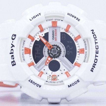 Casio Baby-G Shock Resistant World Time Analog Digital BA-110PP-7A2 Women's Watch